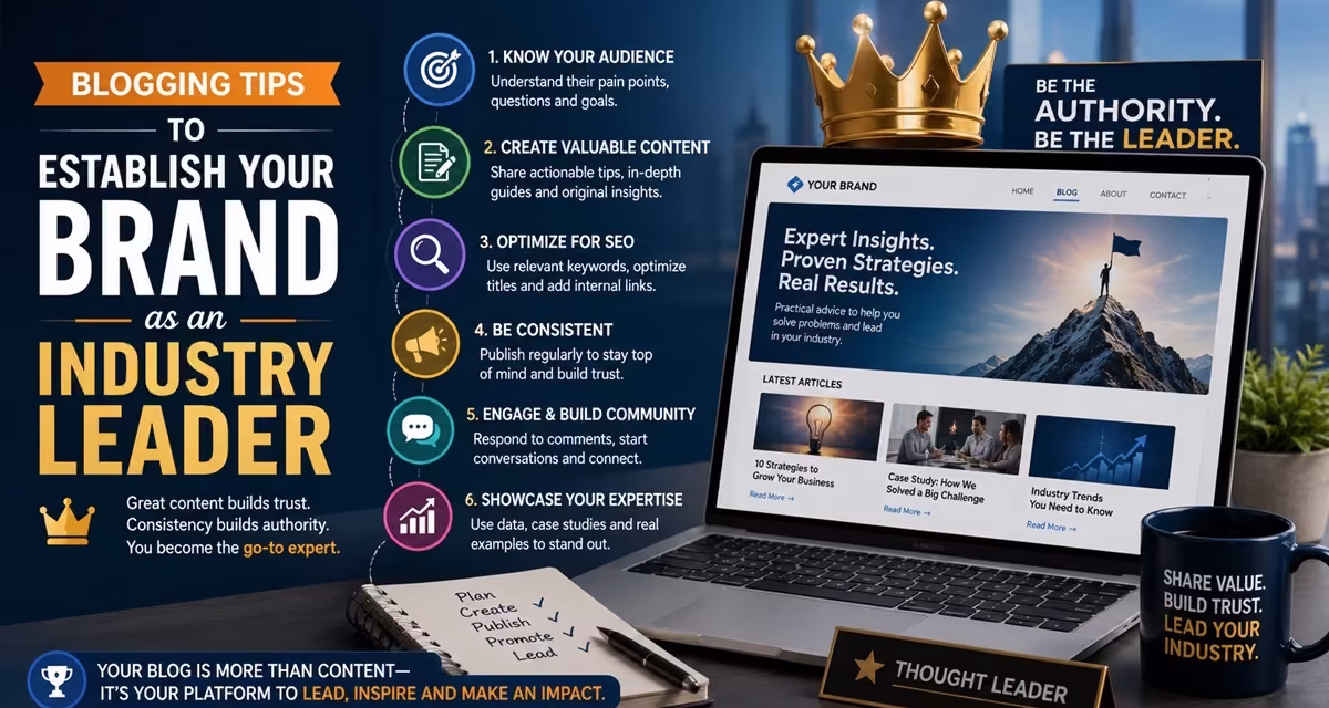Blogging Tips to Establish Your Brand as an Industry Leader