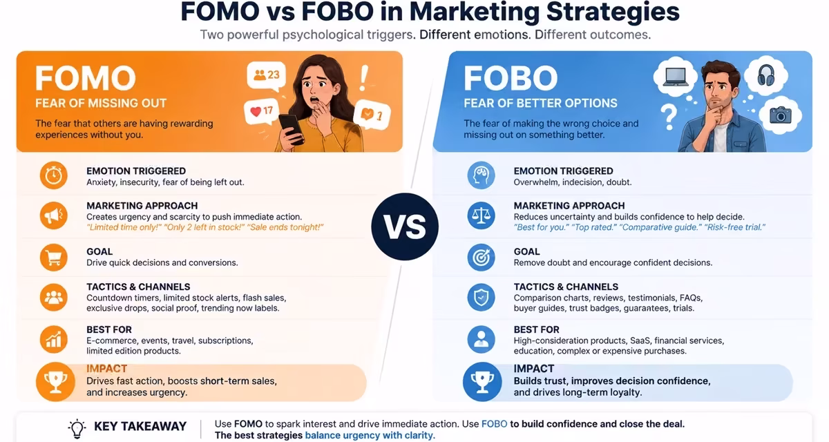 What is FOMO vs FOBO in Marketing Strategies