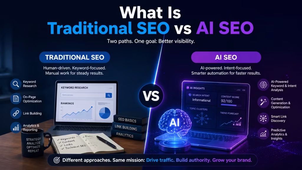 What Is Traditional SEO vs AI SEO