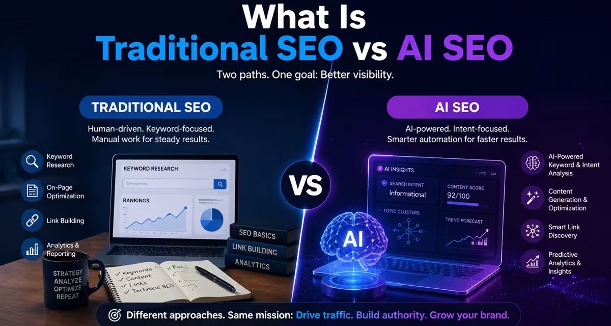 What Is Traditional SEO vs AI SEO